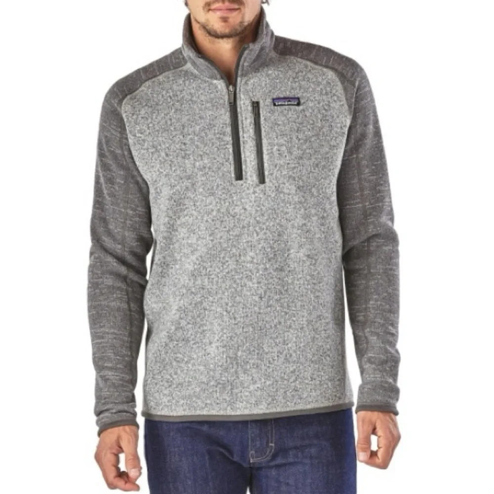 PATAGONIA MEN'S/UNISEX BETTER SWEATER 1/4 ZIP heather black/grey size s